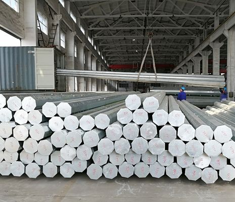 Poteaux d'acier de 3 mm et 35 ft galvanisés pour les lignes aériennes