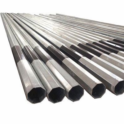7M 9M 10M 12M قطب فولاذي مستطيل ثمانية الأطراف