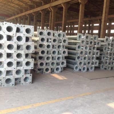 7.6M 3mm قطب إضاءة الفولاذ ذراع واحدة قطب إضاءة معدني معدني