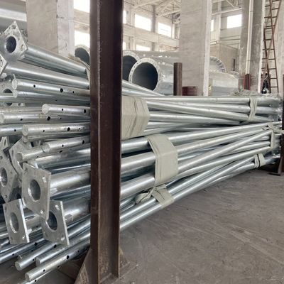 20FT 25FT Demiryolu Çelik Işık direği Yuvarlak Galvanize lamba direği