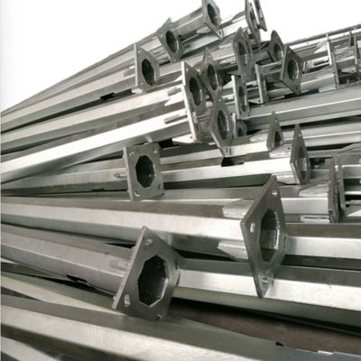 8M 10M Sekizgen Galvanizli Çelik Sokak Işık Kutbu Metal Kutbu Lamba 2.75mm