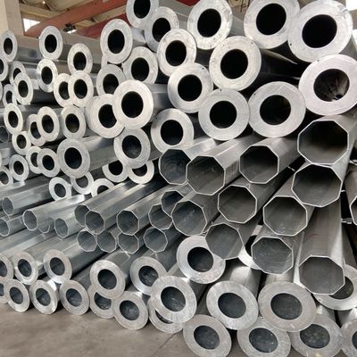 Meralco 9M Çelik Elektrik direği 2 Bölüm Galvanize Sekizgen Çelik direği