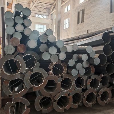 5.8M 6.5M 5M 6M 7M kolu ile çokgen galvanizli çelik trafik direği