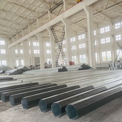 30FT Q355B قطب الاتصال قطب التوزيع الثمانية الأطراف معدات القطب المفيد 3.0mm