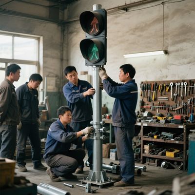 Galvanizing Thick Min Average Over 86 Microns Q355/Q235 Street Light Pole Material for Construction