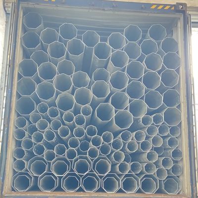 9M 10.5M Octagonal 3mm Hot-dip Galvanized Costa Rica Q355 Electric Steel Poles