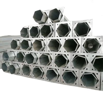 Hongxin 2-Segments 12M Octagonal Steel Lighting Pole Hot Dip Galvanized Lamp Pole