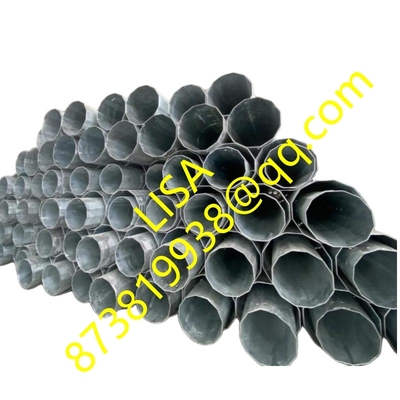Hongxin 69KV 70FT Hot Dip Galvanized Direct Buried Transmission Steel Pole with Bitumen Anti-Corrosion Painting