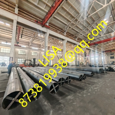 Стальной столб Hongxin Direct Embedded Tapered Tubular 450MPa, оцинкованный, 85 футов, с 2 сегментами