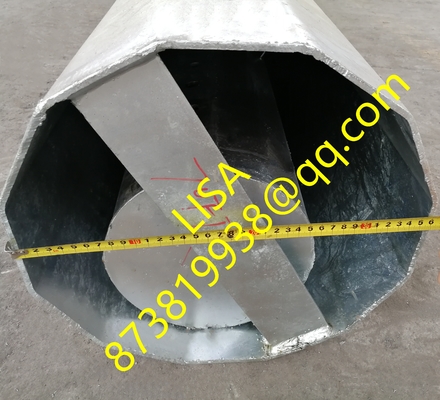 Hongxin 70FT 450MPa Dodecagonal गर्म डुबकी जस्ती सीधे एम्बेडेड कॉपर स्टील पोल