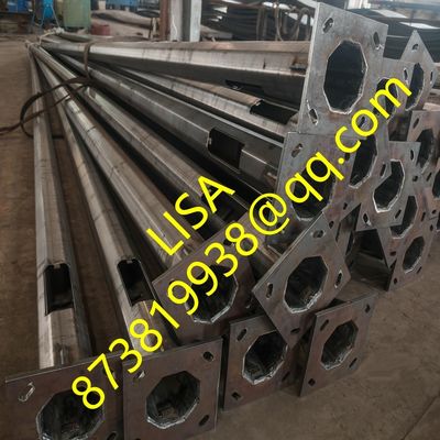 Q235B 30FT Octagonal Tapered Hot Dip Galvanized Steel Lighting Pole with Single/Double Arms