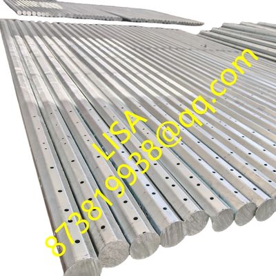 Direct Buried Galvanized Octagonal Philippines Nea Standard Steel Pole Metal Utility Pole with Welded Top Cap