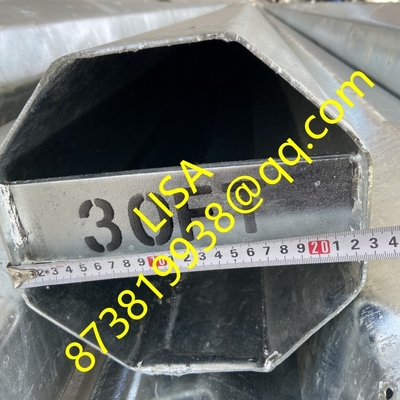 Philippines Nea Standard 30FT Hot Dip Galvanized Octagonal Steel Pole with 500KGF Design Load