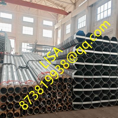 9M 10M Q235B Round/Octagonal Steel Lighting Pole Lamp-post with Single/Double Arms