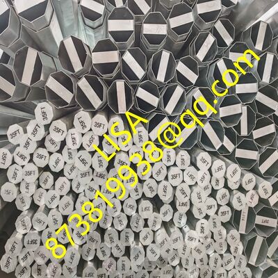 30FT 35FT Hot Dip Galvanized Octagonal Steel Poles for Outdoor Power Distribution