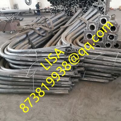 15FT 20FT Q235B Hot-dip Galvanized Steel Lighting Pole with Curved Single Arm for Street Road Lighting