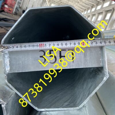 35FT Height 500KGF Load Hot Dip Galvanized Electric Steel Pole for Power Distribution Line