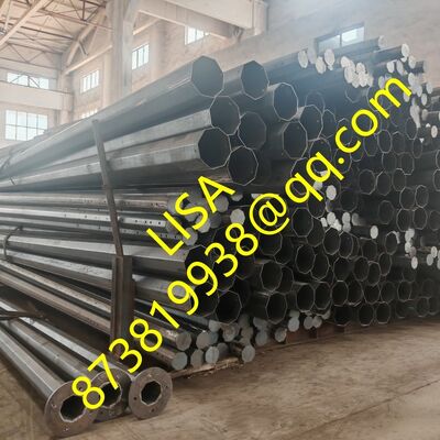 ASTM A123 صلب 10m التوزيع المتوسط الجهد قطب الفولاذ قبل الحفر Q235B