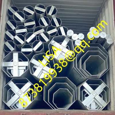 100FT 120FT Octagonal Hot Dip Galvanized Transmission Steel Pole for Power Transmission Lines