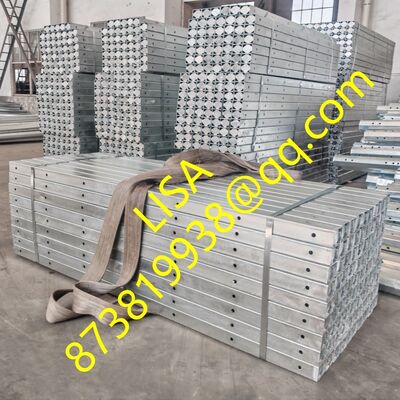 8FT Q235 Hot Dip Galvanized Rectangular Steel Crossarm for Power Line Support