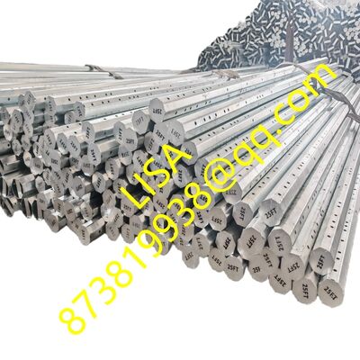 25FT Q355B 300KG Load Hot-dip Galvanized Octagonal Distribution Steel Pole for Power Lines
