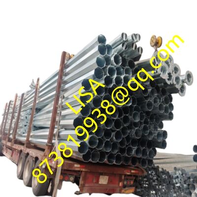 30FT Hot Dip Galvanized Octagonal Steel Pole with 500KG Min Break Load and 3mm Thickness