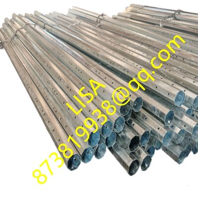 12M Height Octagonal Galvanized Steel Pole with 5kN Load for Power Lines